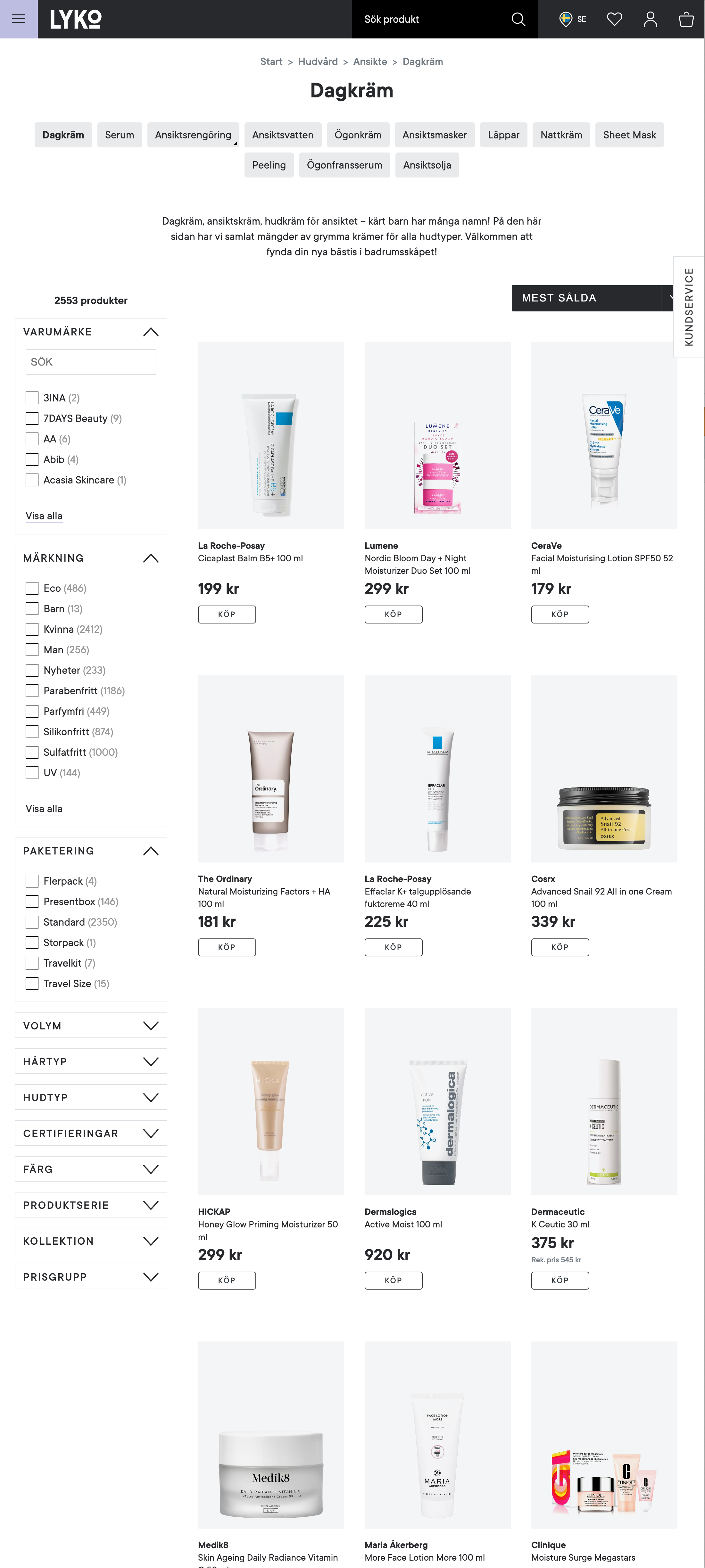 804 ‘Product List’ Design Examples – Baymard Institute